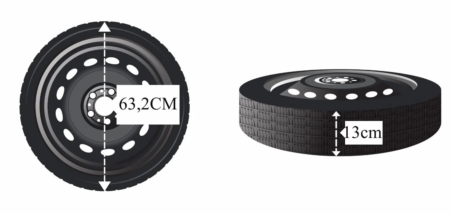 Rueda de repuesto 17" compatible con Kia Sportage 135/90R17