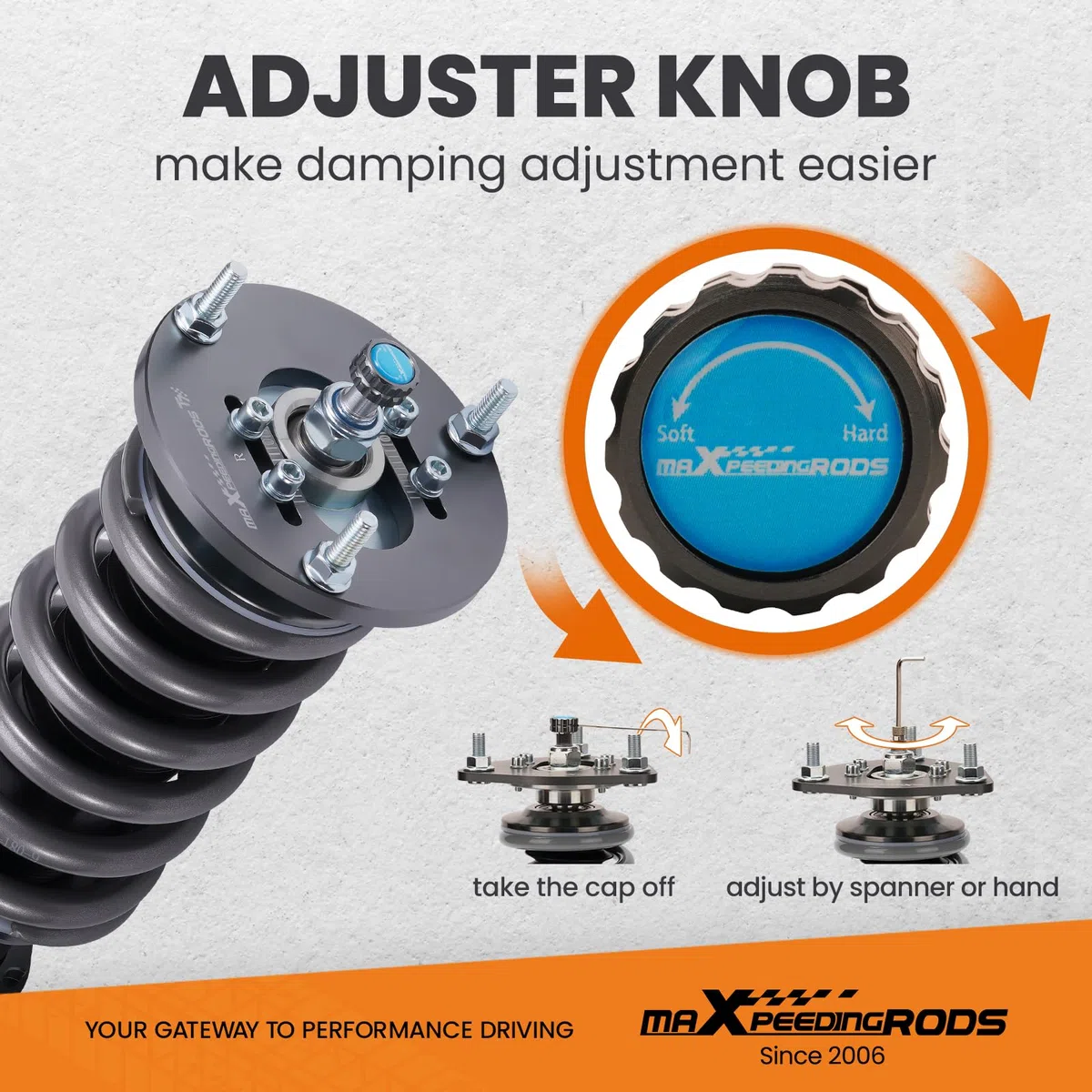 maXpeedingrods Amortiguador Suspension Coilover para BMW E36 316i 318i 320i 323i 328i 325td