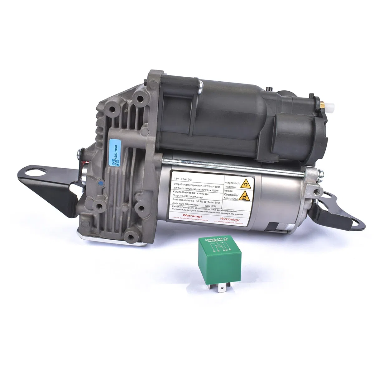 Compresor de suspensión neumática de nivelación W/Mount Compatible con 2004-2010 Serie 5 E61 520d 520i 523i 525i 530i 525d 535d 545i M5 37206792855 37106793778 Huiruhy