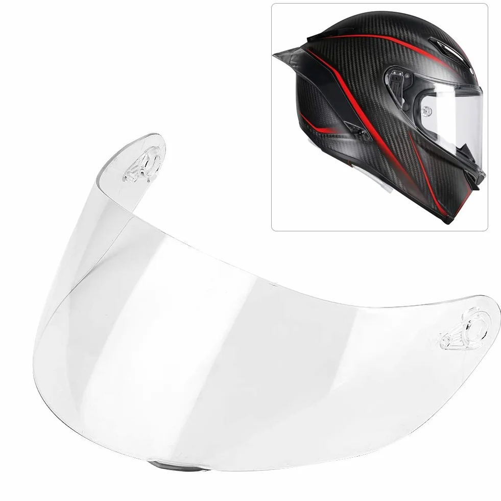 Visera agv k3 + visera para casco con escudo abatible, protector contra el viento para motocicleta, protector de lente para casco, ajuste de cara completa para FTF K1 K3 SV K5 K5-S (transparente)
