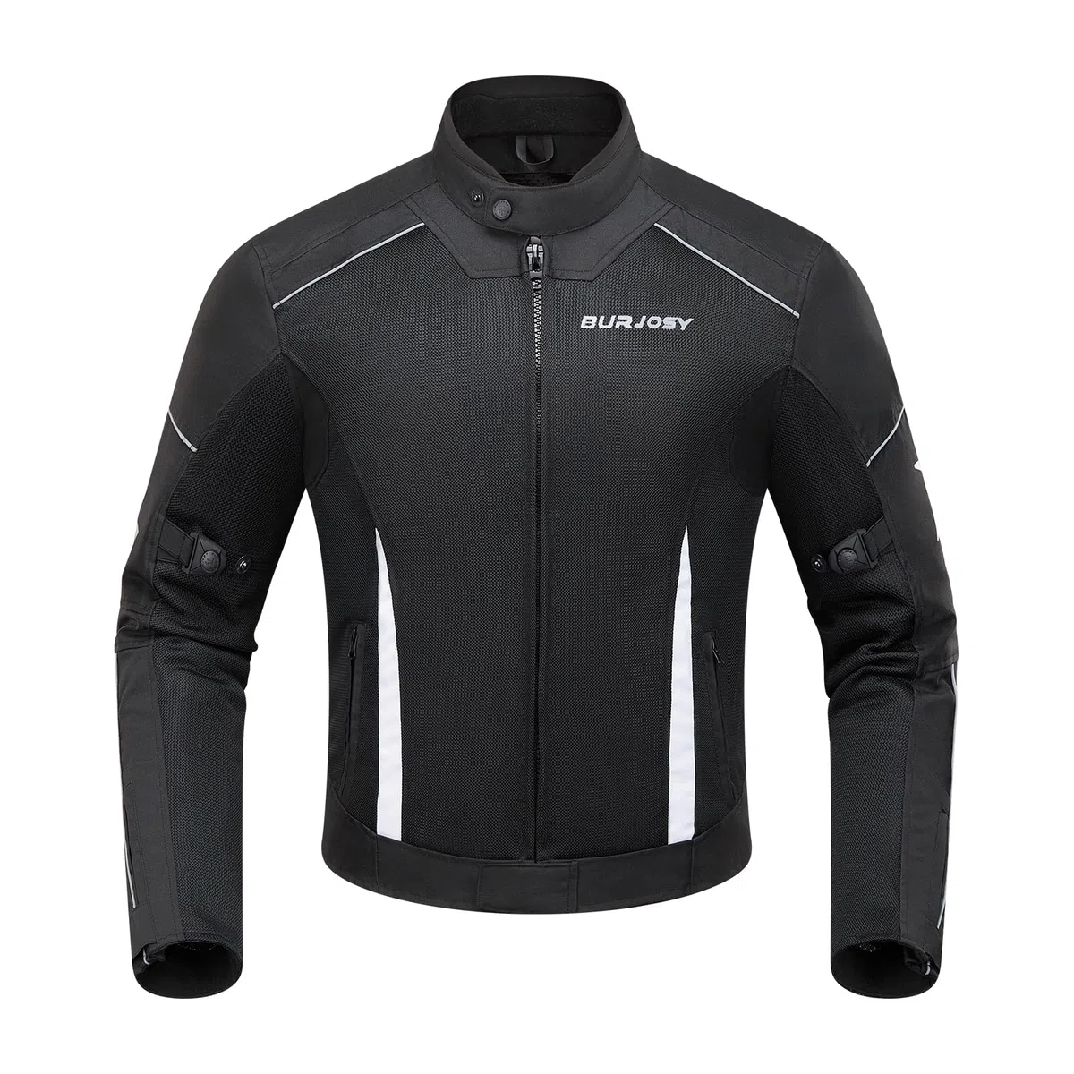 Chaqueta de moto de Verano para Hombre con Protectores, Chaqueta de Motocicleta de Malla Transpirable Reflectante Ligera