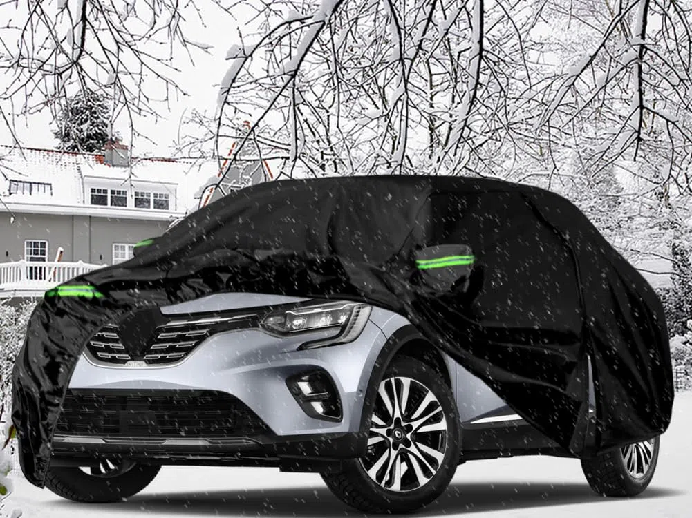 Funda Coche Exterior Compatibles con Renault Captur 2013-2026, Cubierta para Coche Impermeable, Coberturas Completas con Tira Reflectante