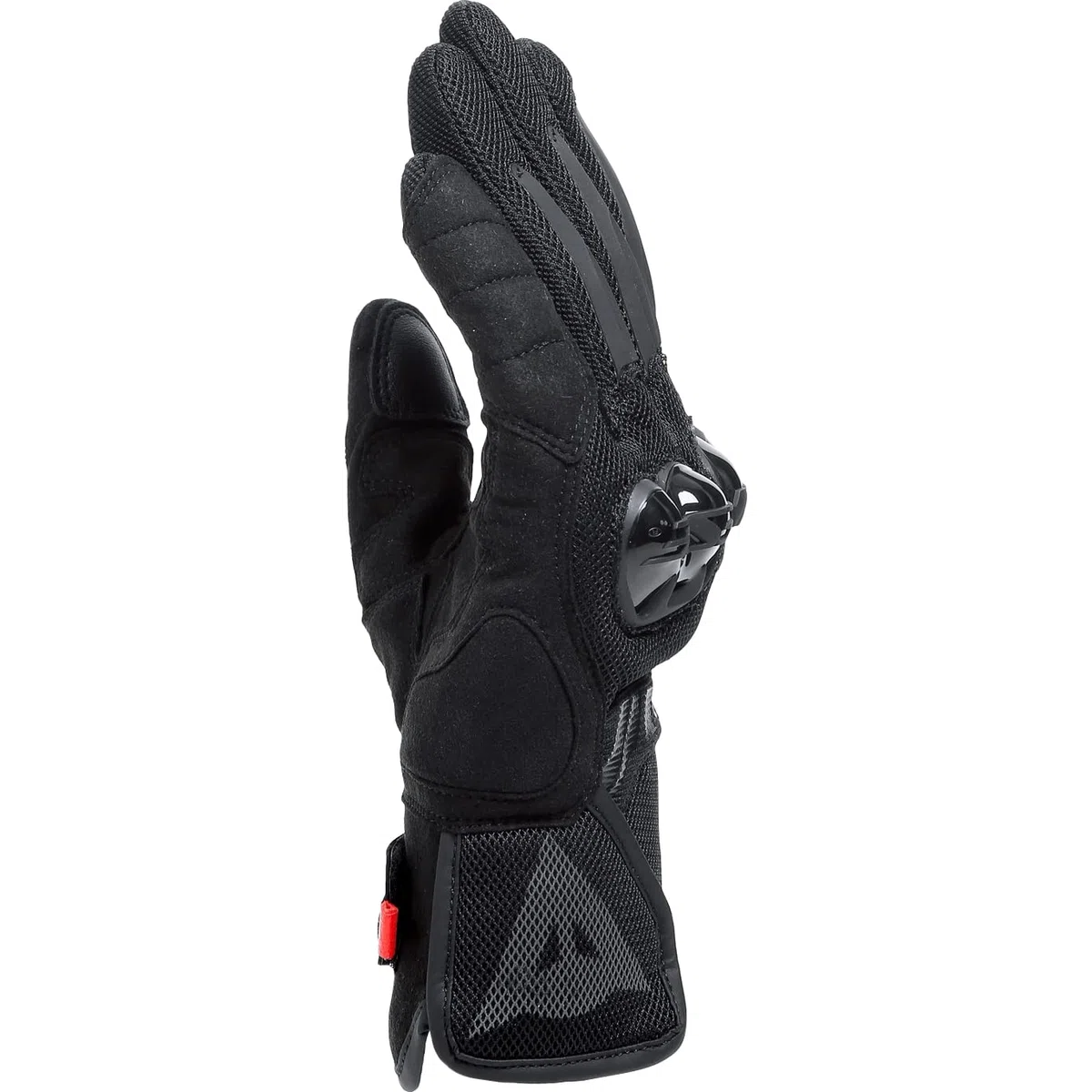 Dainese - Mig 3 Air Tex Gloves, Guantes Moto Hombre de Cuero, Sensor de Pantalla Táctil, Touchscreen, Palma Reforzada y Protectores de Nudillos, Elásticos y Transpirables, Negro | Ajustable