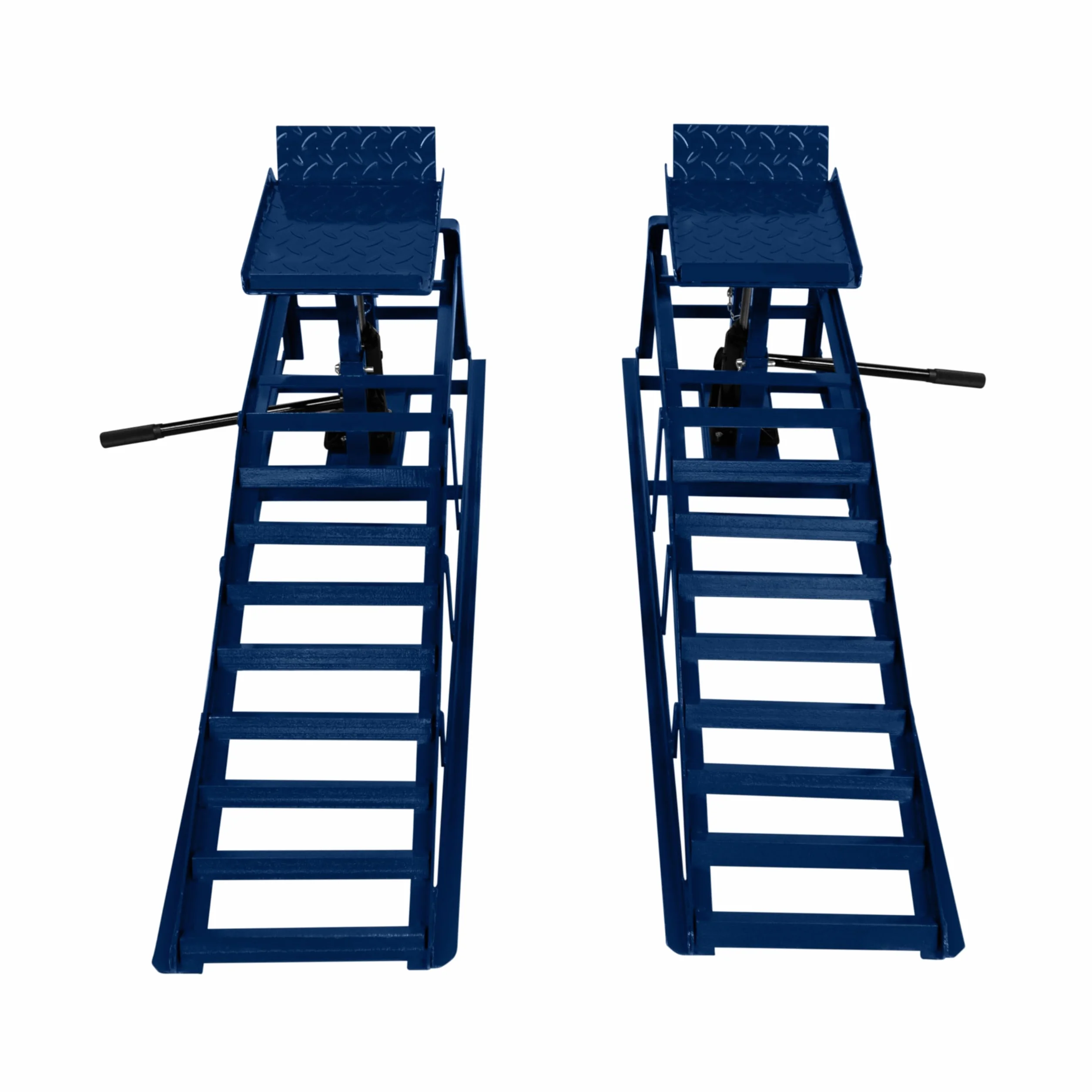 2 Rampas Hidráulicas con Capacidad Total 3 Toneladas 3000kg Rampa Elevar Elevador Automóvil Coche Vehículo Herramienta Mecánico Garaje Taller Plataforma Elevadora 340x260mm Altura Elevación 270-375mm