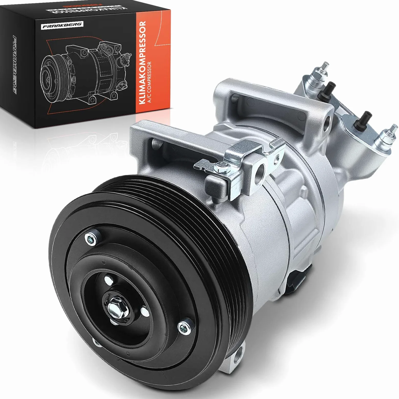 Frankberg Compresor de aire acondicionado con embrague Compatible con Berlingo Multispace B9 308 CC 4B 308 SW I 4E 4H C4 Cactus 3008 MPV 0U Replace# 9676862380incl. aceite premezclado