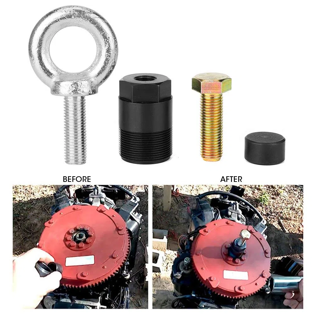 Aramox Extractor De Volante Y Anillo De Elevación Compatible con Motores Fueraborda Mariner Force + con Rosca /2 Pulgadas 16 TPI Incluye Protector De Cigüeñal 91 849154T1 Y Anillo
