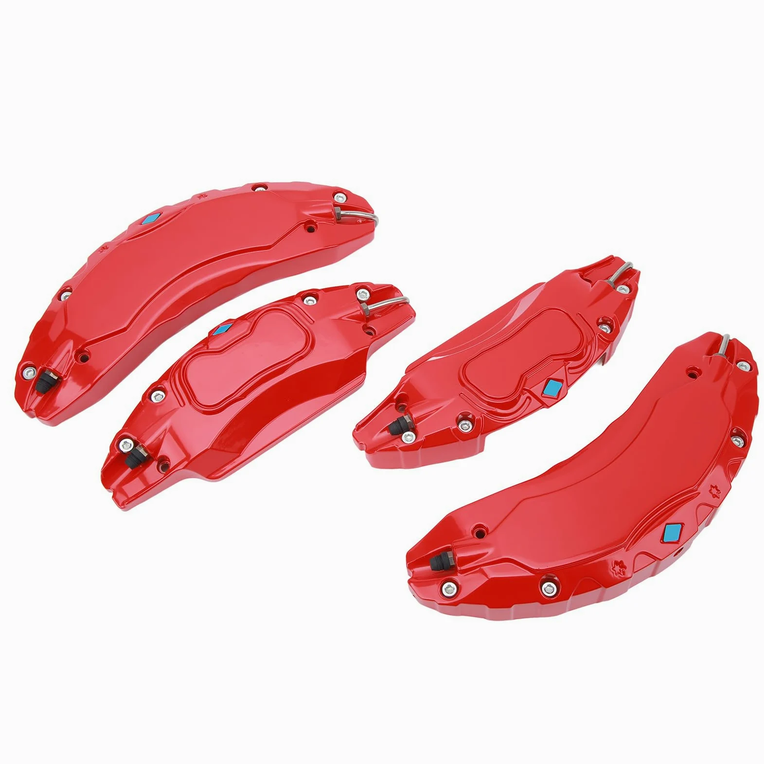 4 cubiertas de pinza de coche de aleación de aluminio para ruedas Tesla Model 3 de 18/19 pulgadas, color rojo, mejora el estilo, protege los frenos, fácil instalación
