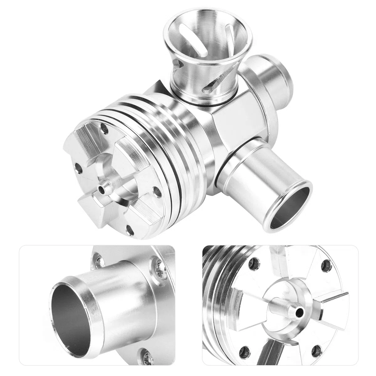 Válvula de descarga turbo ajustable universal, kit de válvula de descarga de recirculación de válvula divisora ​​turbo para motor 1.8T 2.7L