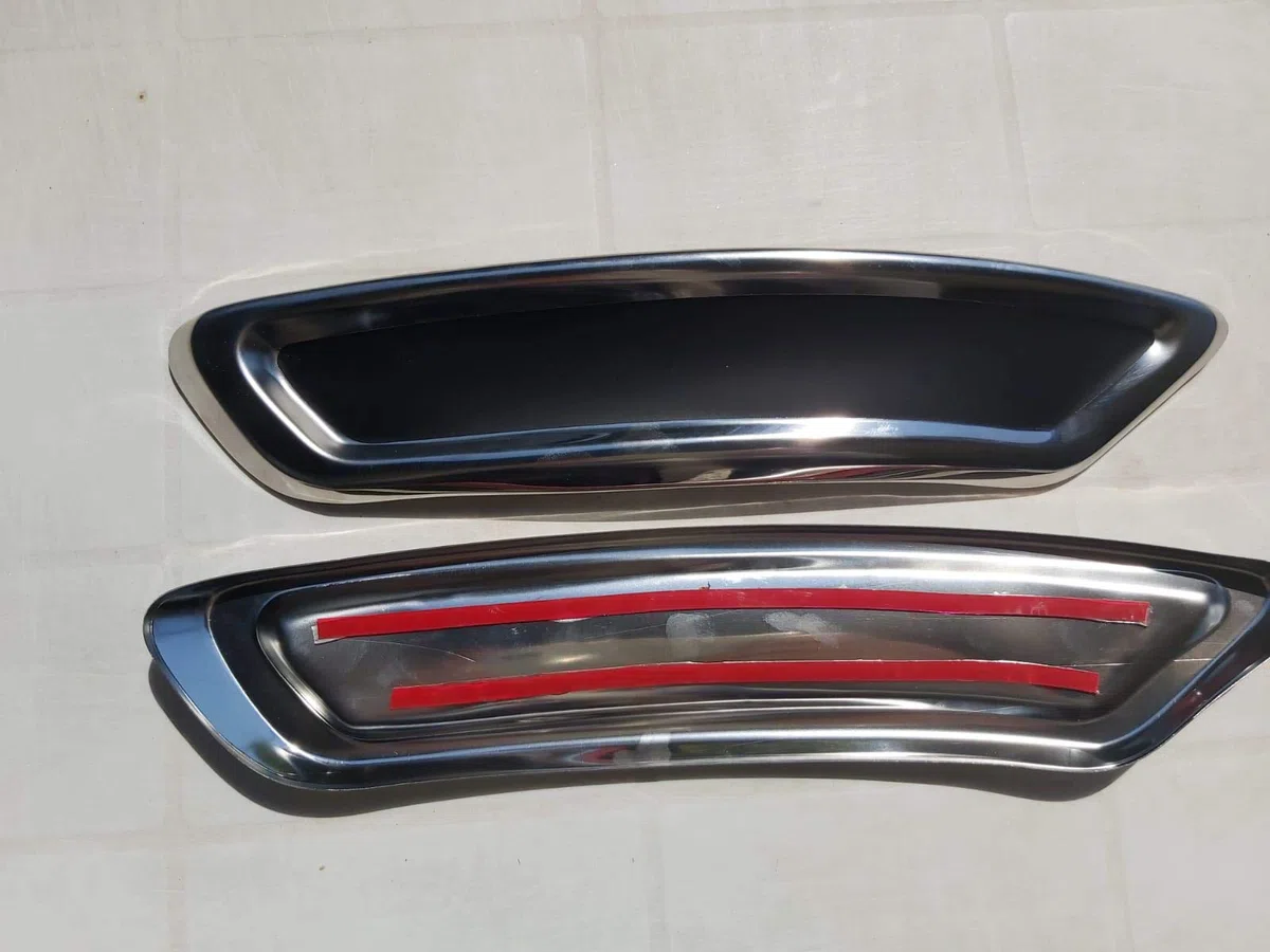 Marco deflector de escape cromado de acero inoxidable para PASSAT B8 SEDAN/FAMILIAR (2 piezas, 2015-2018)