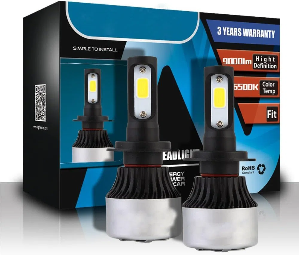 H7 72W 9000LM LED Faros Delanteros Bombillas 6500K Lampara Luces Kit de Conversión Exteriores 2pcs