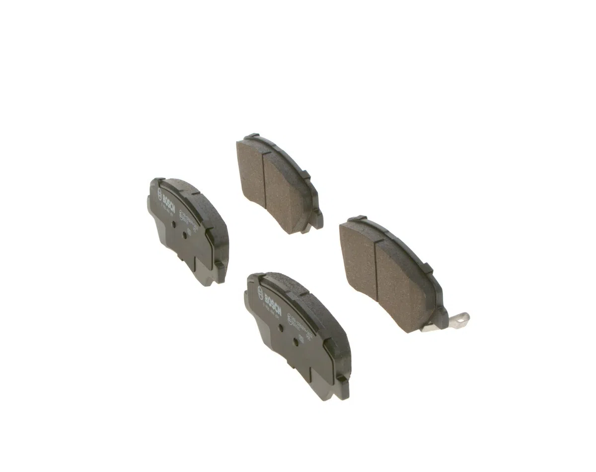 Bosch BP1686 - Pastiglie Freni Auto, Delantero - Calidad Bosch - Reducción de Ruido y Polvo - Certificación ECE-R90 - Sin Cobre - 1 Juego de 4 Pastillas