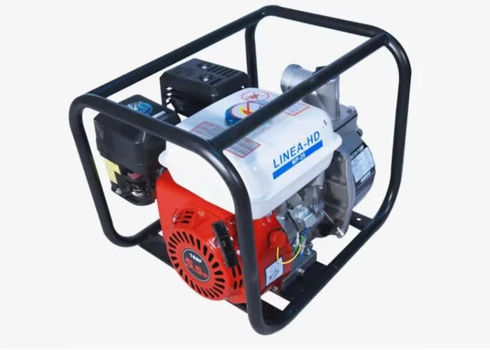 LINEA HD Motobomba de Agua a gasolina, motor 4T, 196cc, 5.5CV, para mangueras de 50mm (2"), 7m aspiración