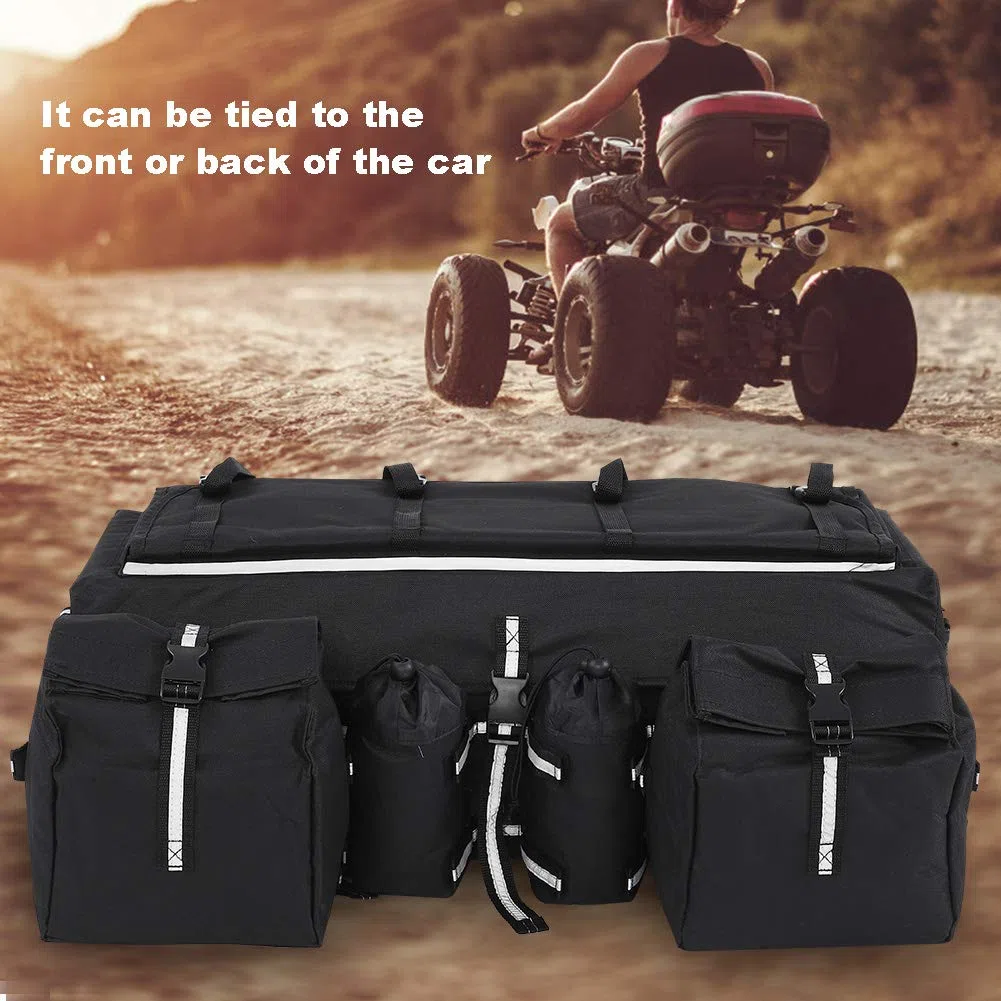 Bolsa de Sillín ATV, Material Colorfast Resistente al Desgaste para Almacenamiento en Portaequipajes de Automóvil