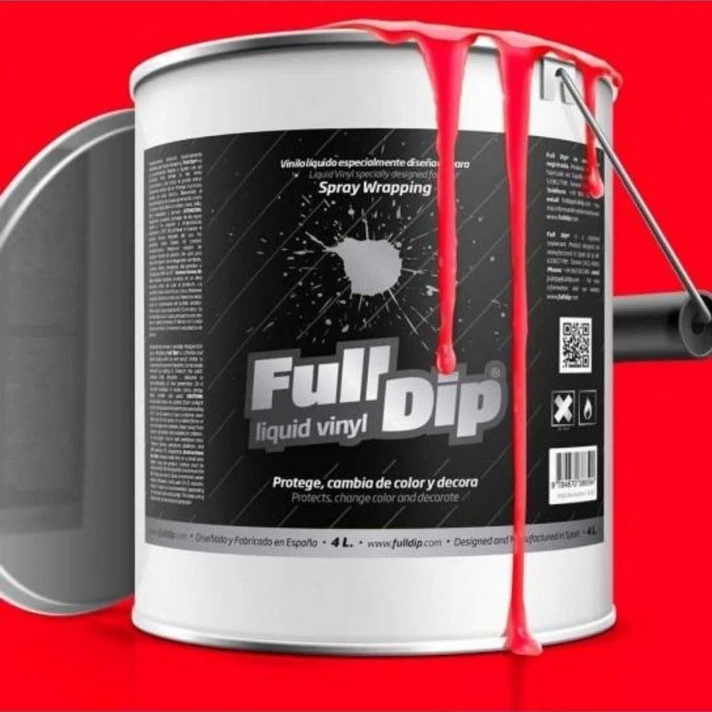 AutoFullCar Full Dip Vinilo Líquido, Formato 4 litros, Color Rojo Mate