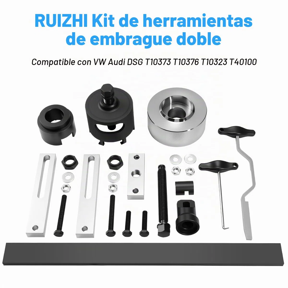 RUIZHI Kit de Herramientas para transmisión de Doble Embrague Compatible con Audi VAG VW Transmisión DSG de 7 velocidades Instalador de Embrague y Extractor, Juego de Embrague T10323 T10373 T40100
