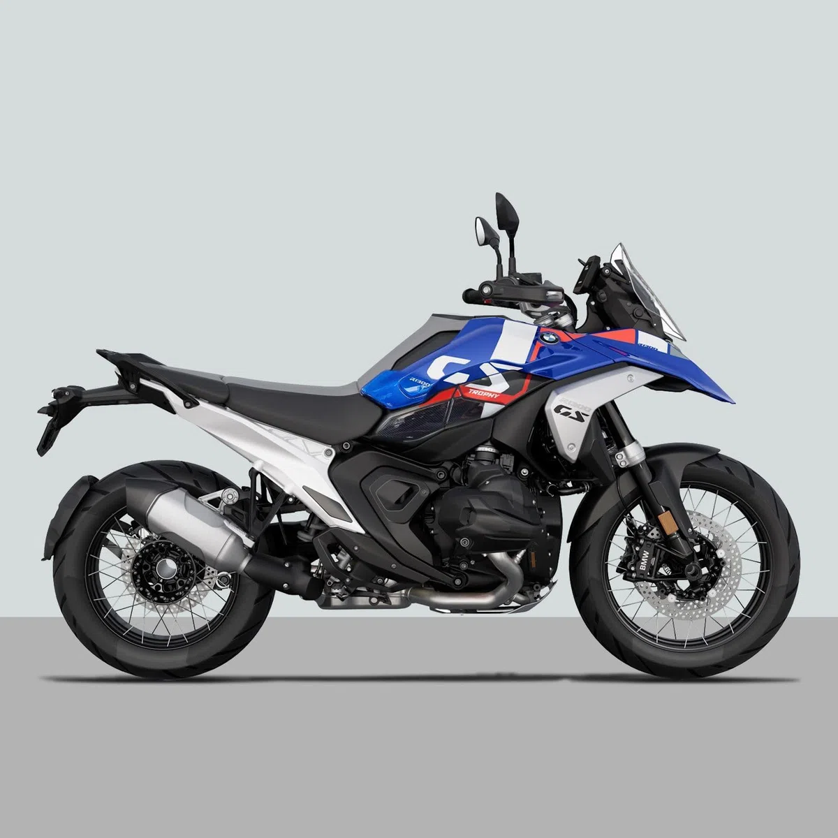 Resin Bike Adhesivos de Moto Compatibles con BMW R 1300 GS Trophy 2023-2026. Protection de Tanque de Choques y Arañazos de Moto. Adhesivo 3D Resinado - Made in Italy