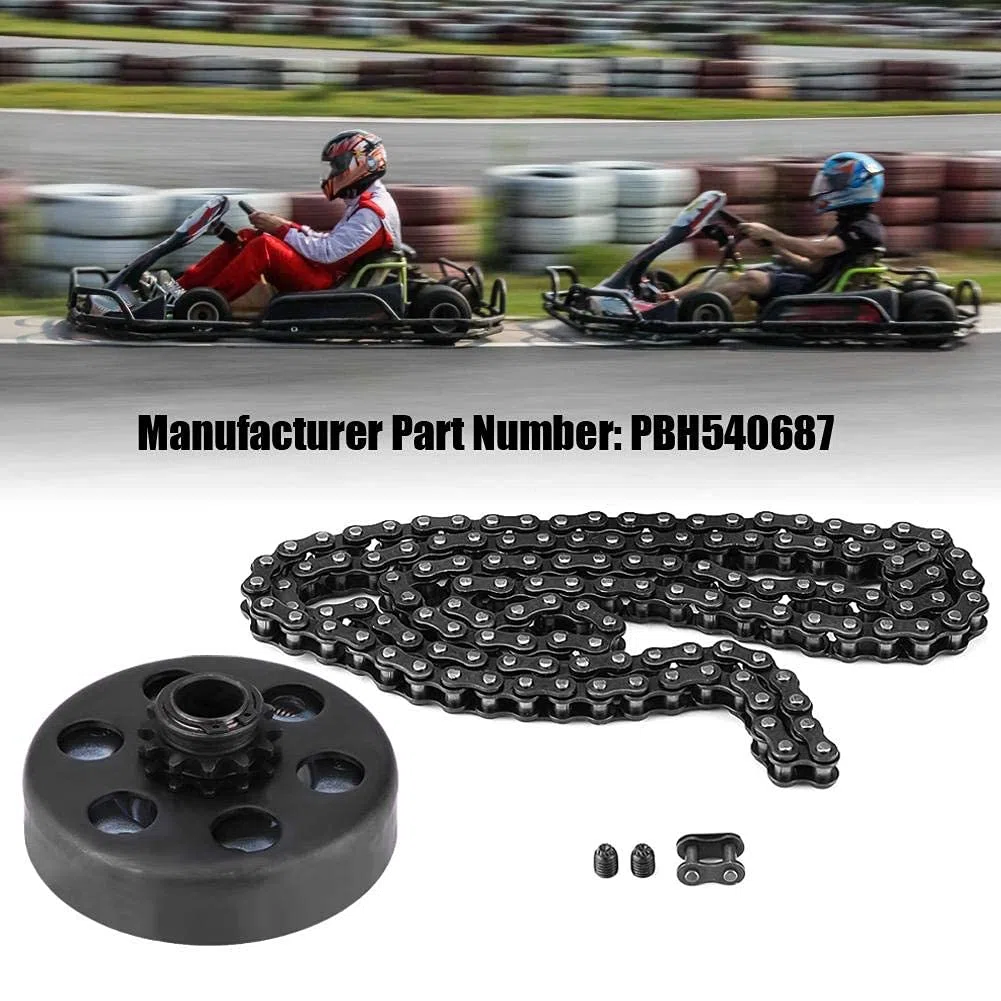 Embrague centrífugo con tornillo de cadena para motocicleta y juego de accesorios, embrague centrífugo de 3/4 pulgadas, orificio de 12 dientes, juego de tornillos de cadena #35 para motores de