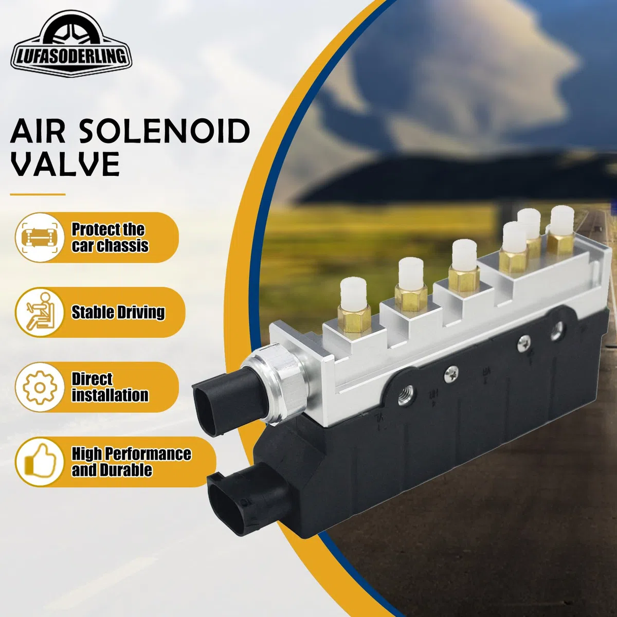 Bloque Válvula Solenoide Suspensión Neumática Compatible Para Mercedes-Benz W220 S320 S350 S400 S430 S500 S600 S55 AMG S63 AMG 2203200258 220 320 02 58 A2203200258 A 220 320 02 58