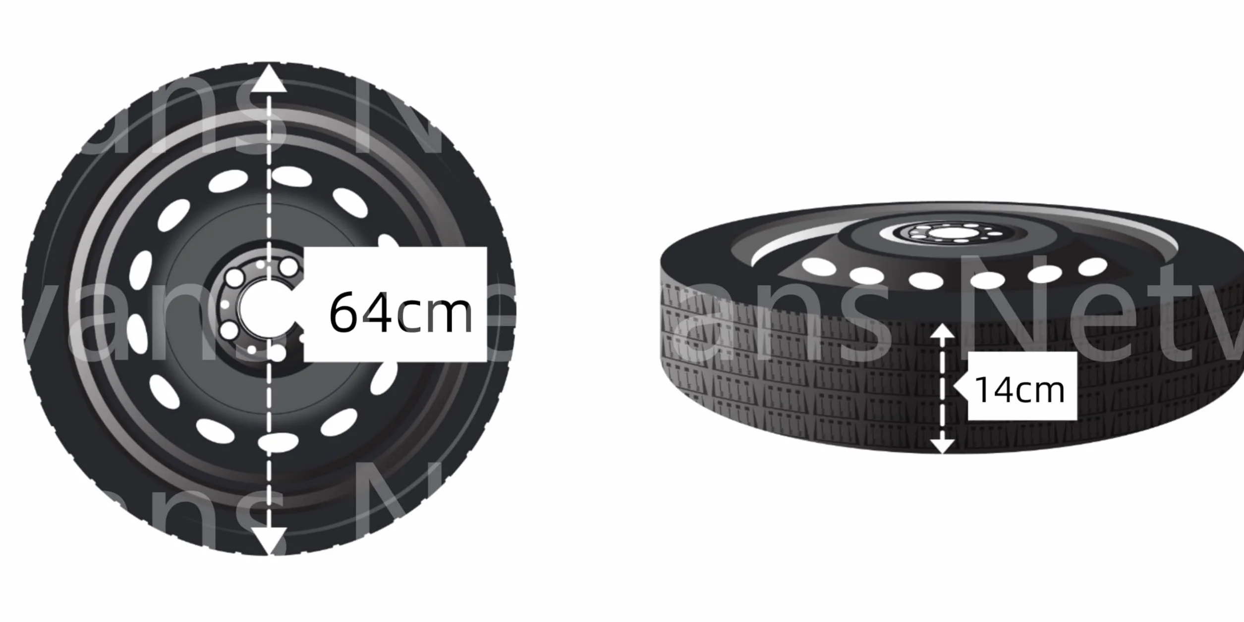 Rueda de repuesto de 18" compatible con Kia XCeed 125/70R18