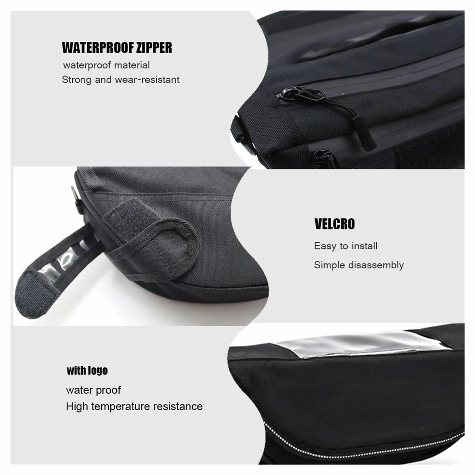 De Mano para Moto HO&NDA ADV350 Adv 350 - Bolsa De Almacenamiento De Manillar Impermeable y a Prueba De Polvo para Navegación (Black4)