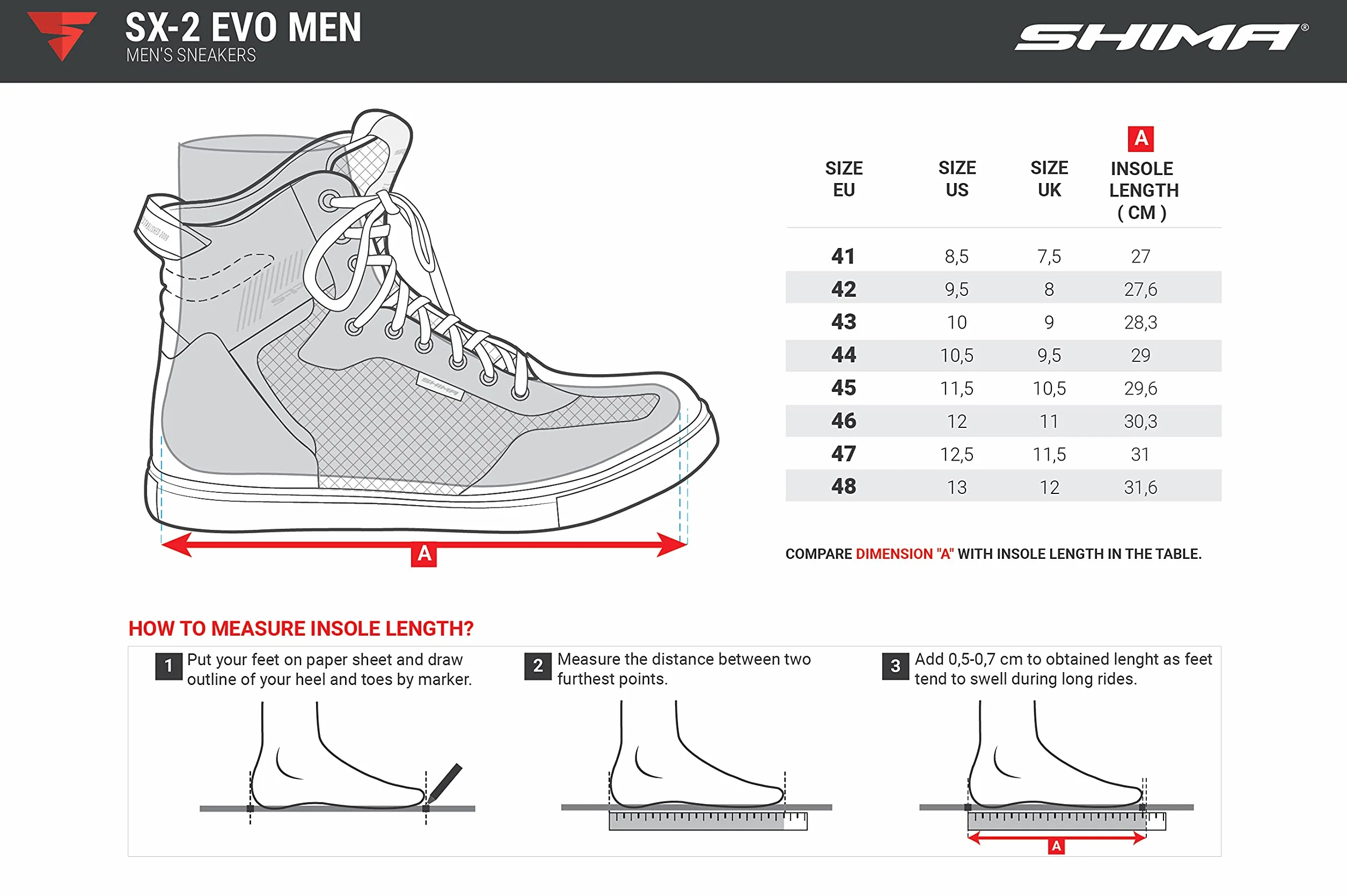 SHIMA SX-2 EVO Botas Moto Hombre - Zapatillas Moto de Cuero, Transpirables, Reforzados con Soporte el Tobillo, Suela Antideslizante, Almohadilla el Engranaje (Marrón, 45)