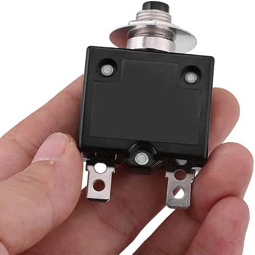 AUTOZOCO Disyuntor de Circuito, Interruptor Térmico de Reajuste Manual, Protector de Sobrecarga, Interruptor Térmico de Reinicio Opcional, 125-250V CA 50Vdc (10A)