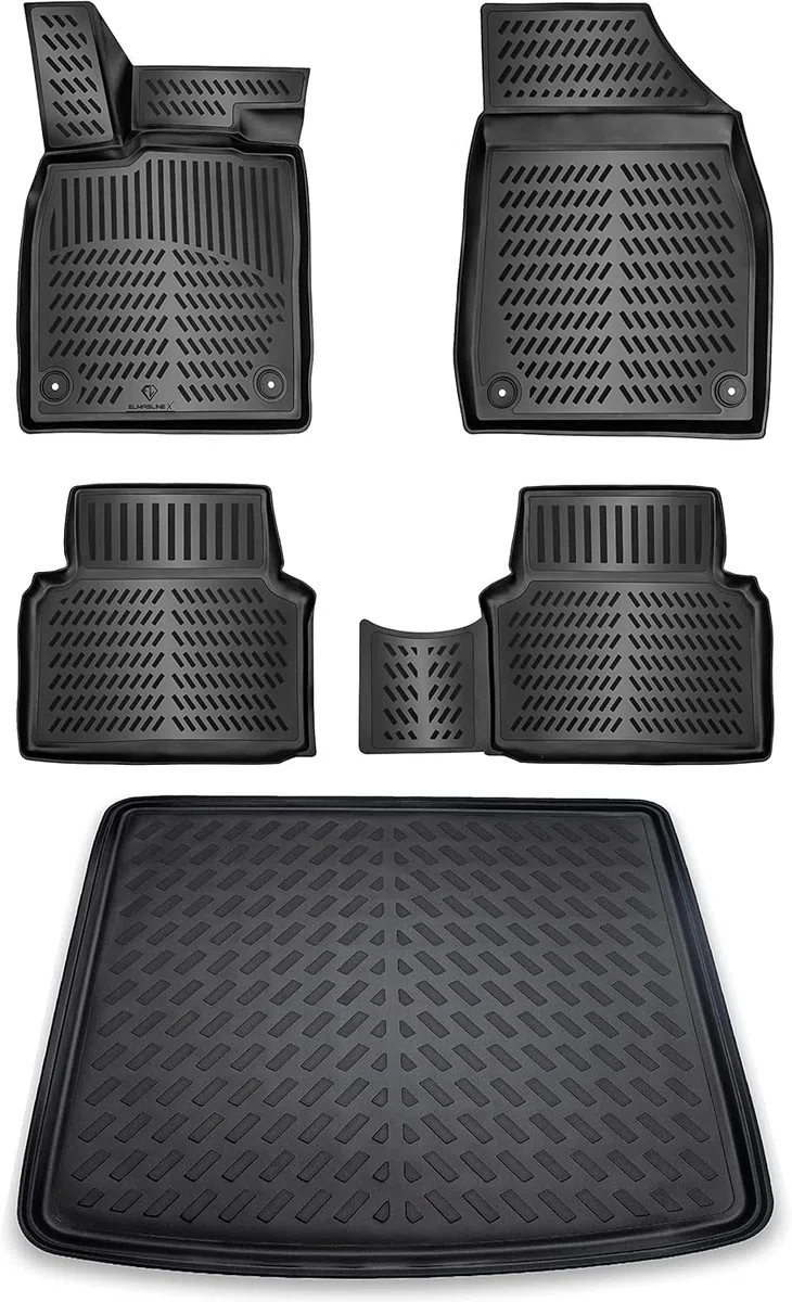 ELMASLINE 3D Tappetini Gomma e Vasca Baule per MG ZS Hybrid+ a Partir de 2024 | ¡Solo Apto para Modelos híbridos! | Tappetini Auto | Vasca per il bagagliaio | Accessori Auto