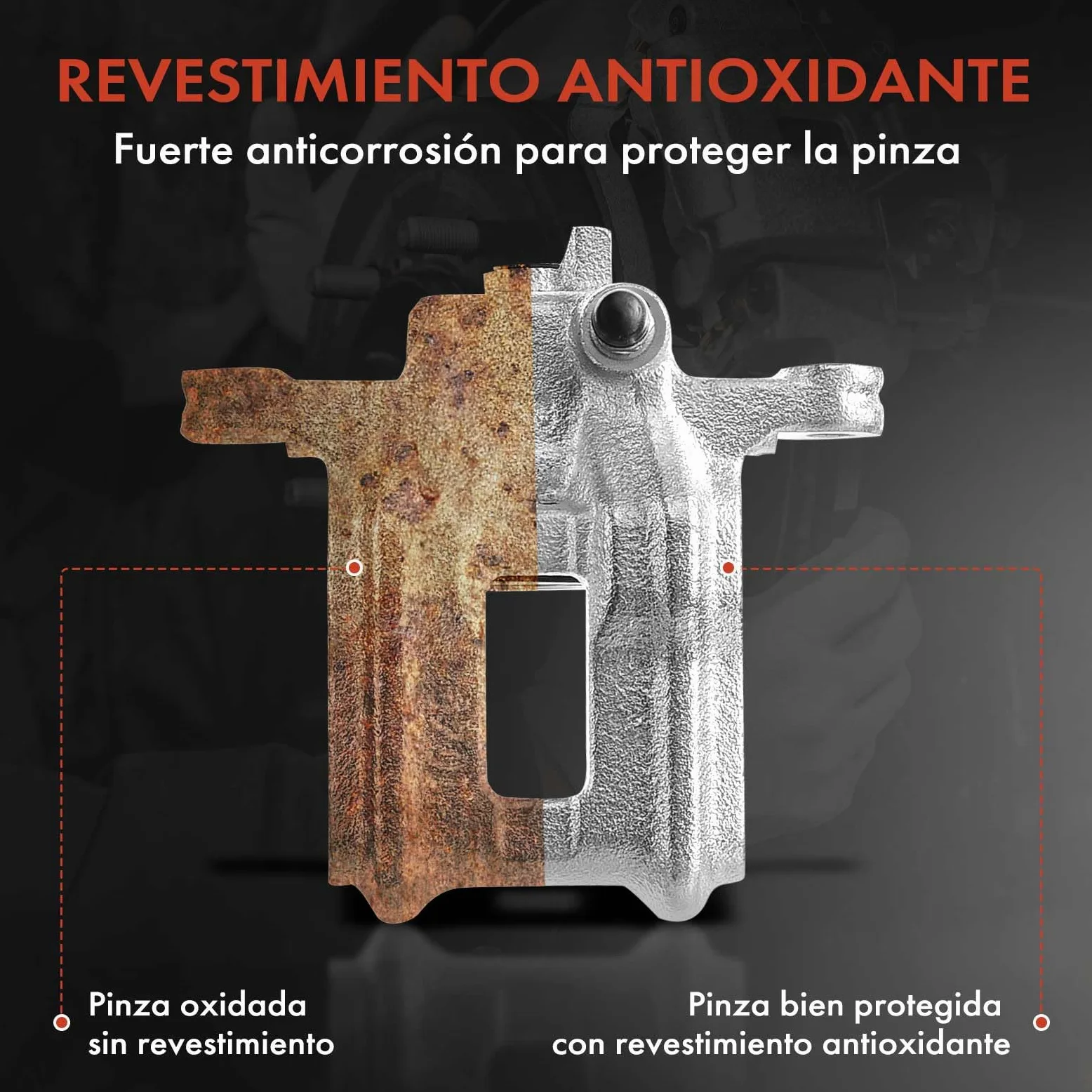 Frankberg 2x Pinza de freno Delantero izquierdo derecho Compatible con C2 JM C3 I FC FN C4 I LC DS3 SA Xsara N1 206 CC 2D 208 I CA CC 307 SW 3H Replace# 343196