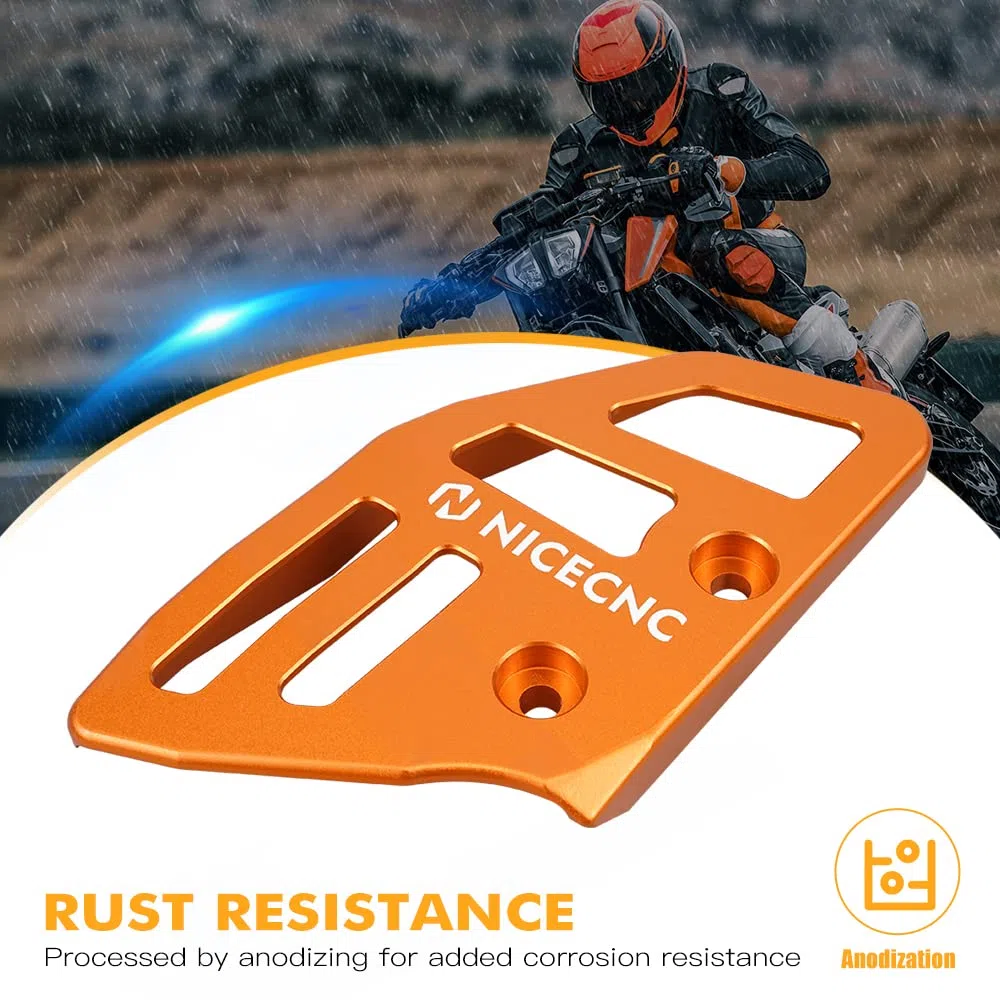NICECNC Protector de Cilindro Maestro de Freno Trasero Compatible with 790/890 Adventure/Adventure R 2019 2020 2021 2022, Compatible with Husqvarna Norden 901 2022, Naranja