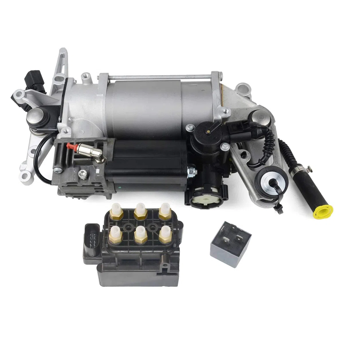 Compresor de suspensión neumática + va-lve compatible con Touareg Cayenne 2002-2010 7L0698007 95535890100