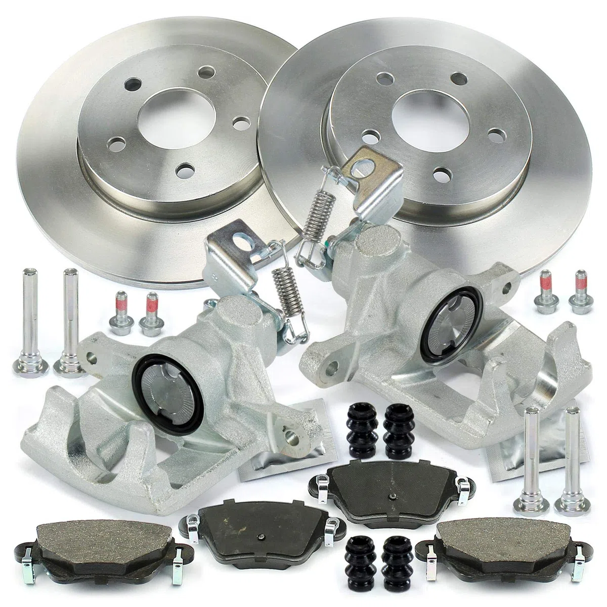 NB PARTS Discos de freno y pastillas de freno 2x pinza de freno trasera compatible con Ford Mondeo III hasta año modelo 08.04