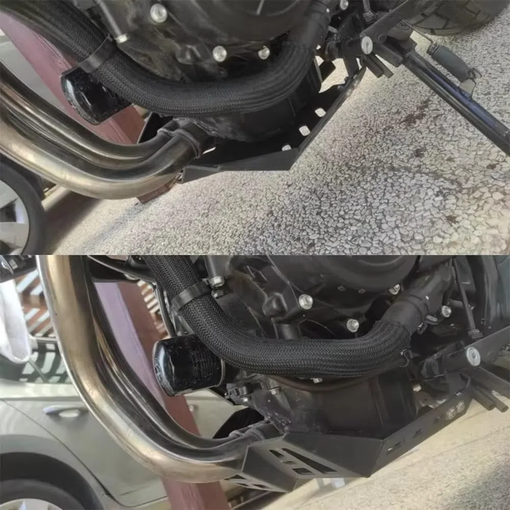 Protección Chasis Motor para NX500 500NX NX 500 NX400 Y NX 400 Protector Chasis Placa Deslizamiento Y Protector Cárter Cubierta Protectora Motor Motocicleta Cuerpo Protector Chasis(Negro)