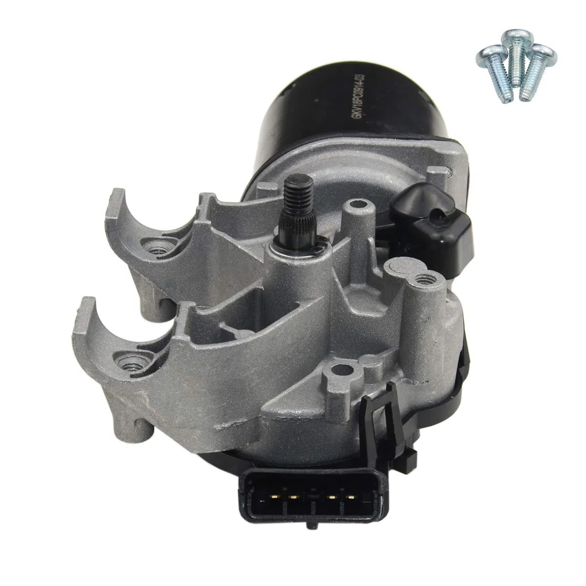 Bisenya Motor de limpiaparabrisas delantero con tornillos Recambio para Clio 3 2005-2012 8200268931 7701061590 53567502 53567504 53567512 579738# 4 pines
