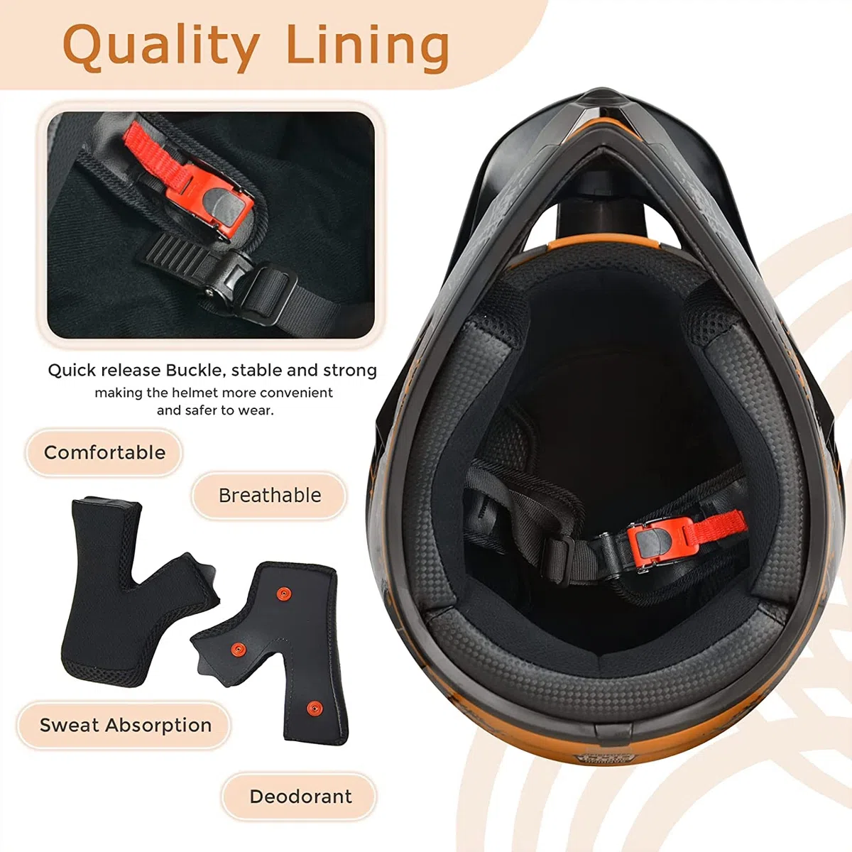 Casco de Motocicleta Todoterreno Juvenil, Casco de Bicicleta para niños y niñas, Casco de Motocicleta Personalizado, estándar CE