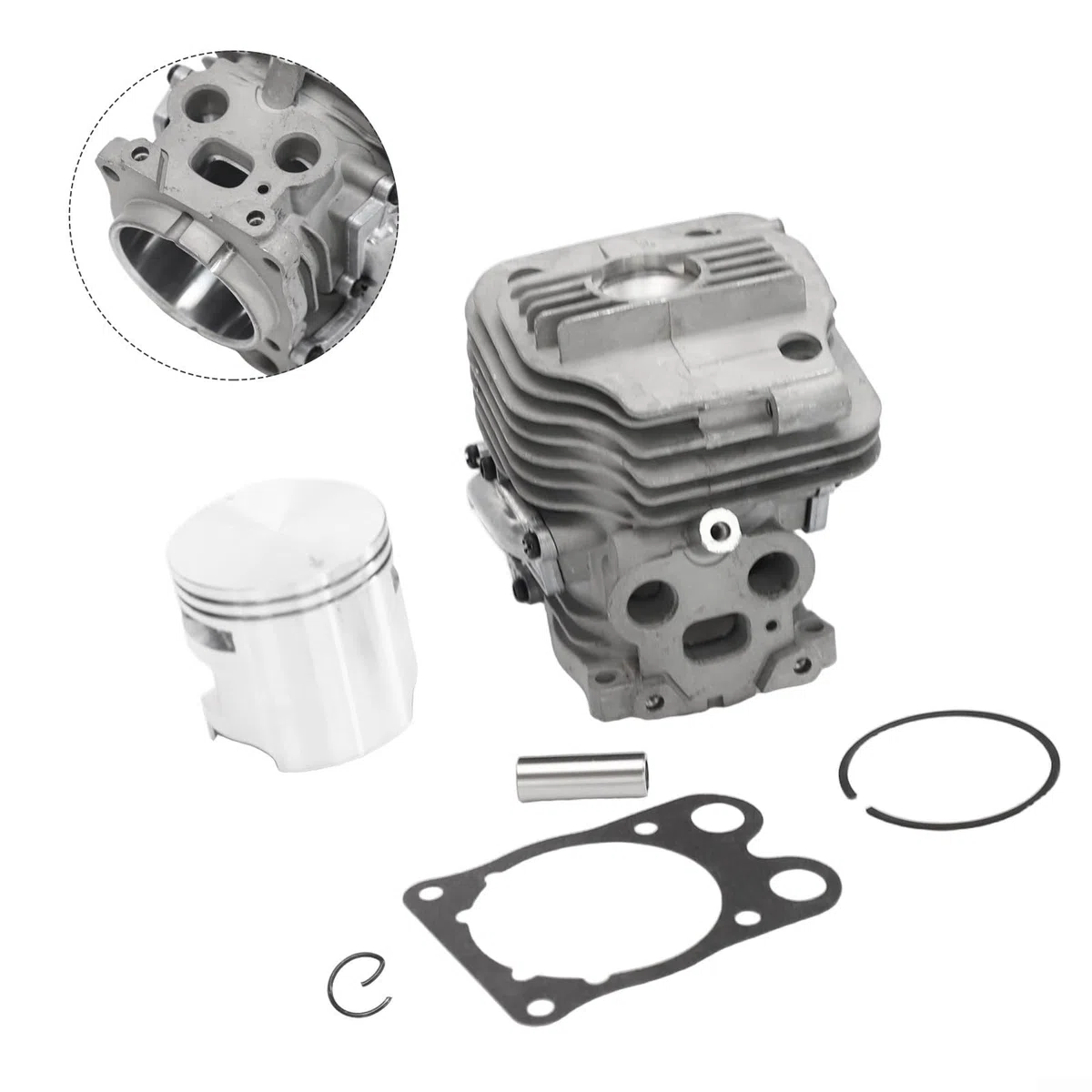 Kit de revisión de montaje de pistón de cilindro de 51 mm compatible con modelos de cortador de potencia K760 K770 Active II, pieza de repuesto 581476102 581476103, construcción de metal
