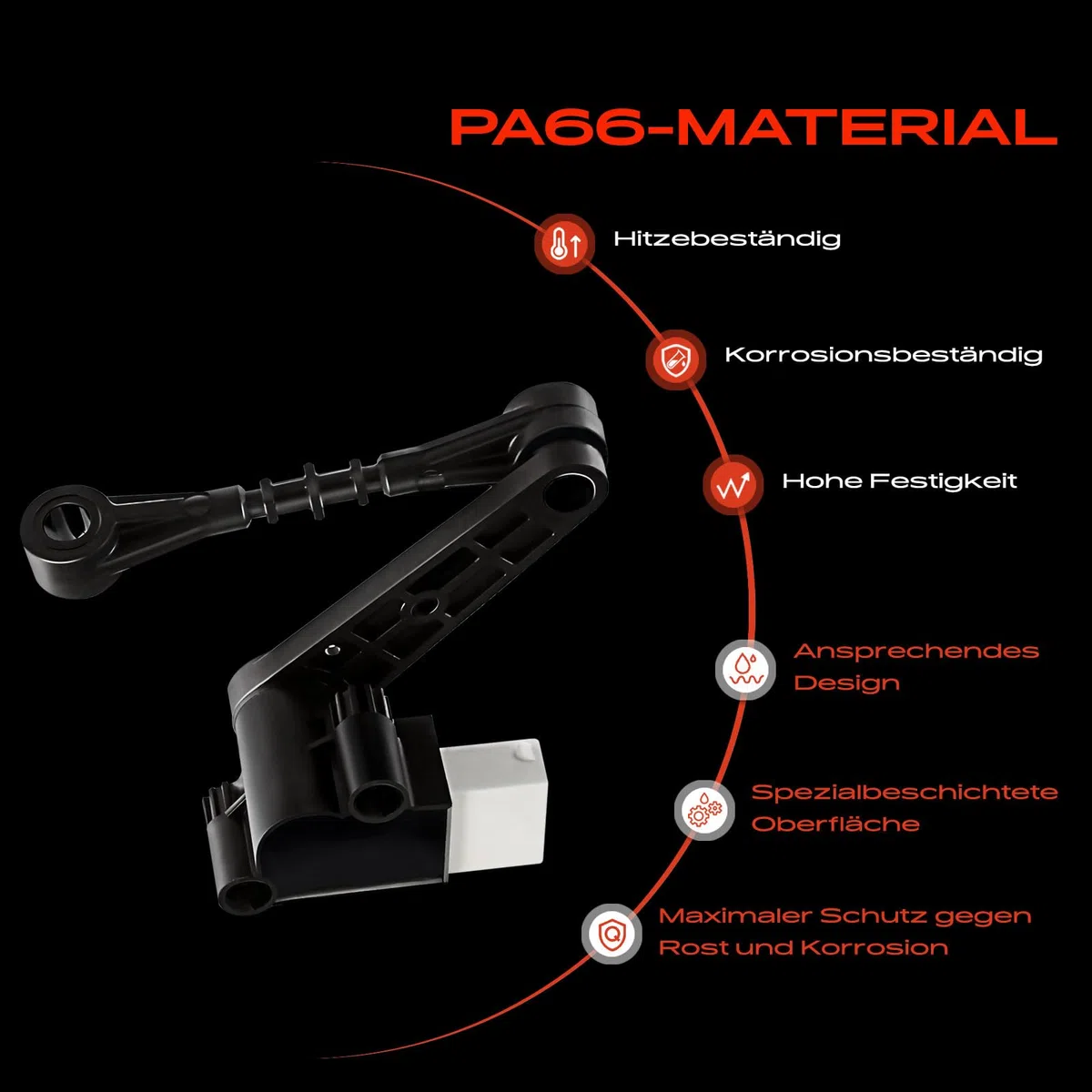 Frankberg 2x Sensores de nivel de altura de suspensión neumática 4-Polos Compatible con T.o.u.a.r.e.g 7P5 7P6 T.o.u.a.r.e.g 7L6 7L7 7LA Q7 4LB T.o.u.a.r.e.g CR7 RC8 C.a.y.e.n.n.e 9PA 7L0616213B