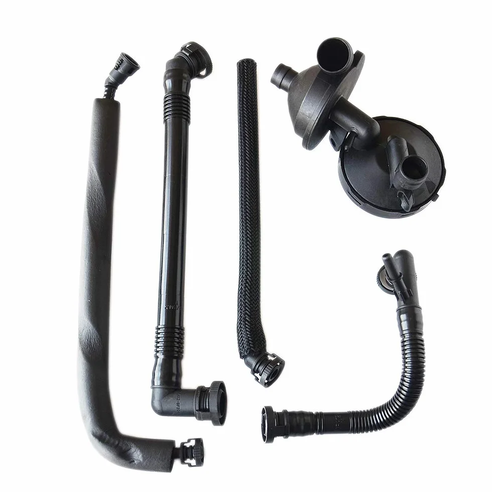 11617501566 Válvula PCV Válvula de ventilación positiva del cárter Kit de manguera de ventilación Compatible con E46 3 SERIES E39 E60 X3 X5 # 11157532649 11611432559 11617504535 11617504536