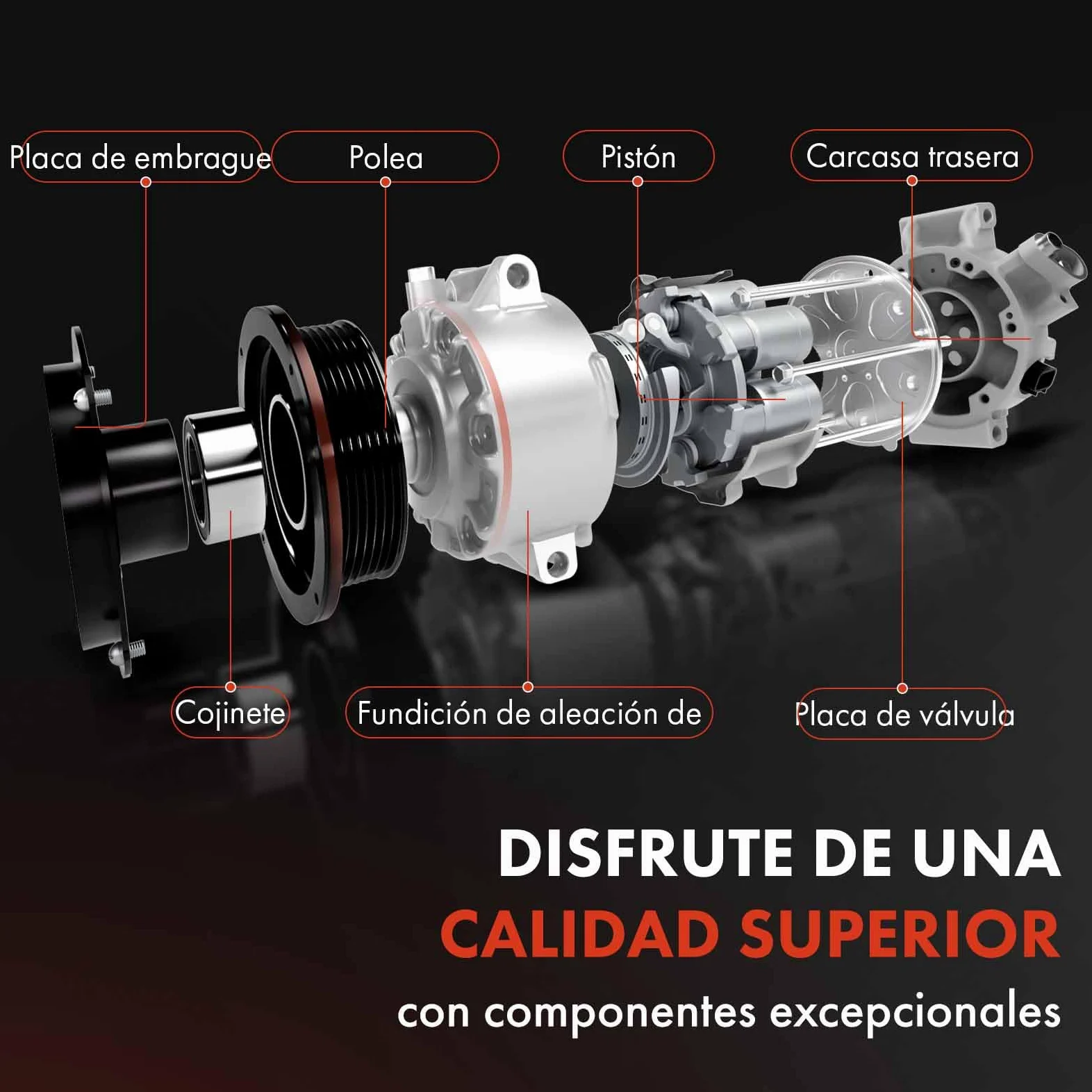 Frankberg Compresor de aire acondicionado con embrague Compatible con Clio II BB CB M.e.g.a.n.e I BA0/1 Kangoo KC0/1 Kangoo Express FC0/1 Replace# 8200315744incl. aceite premezclado
