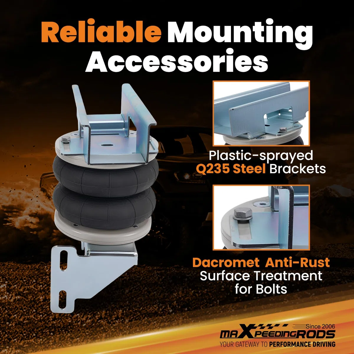 maXpeedingrods Suspensión neumática para Mercedes Benz Sprinter 2006 – 2020, carga máxima 4000 kg (tracción trasera y tracción delantera)