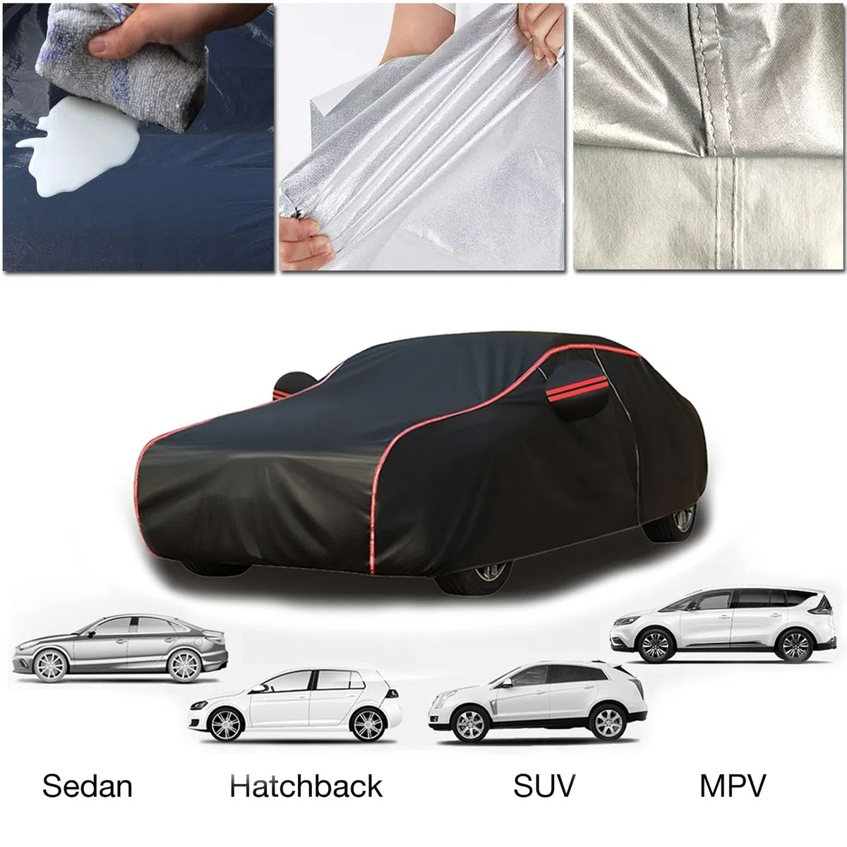 Funda Coche Exterior para Suzuki Vitara, Funda Coche Antigranizo, Impermeable Transpirable, Alta Elasticidad, Anti-UV Resistente Al Polvo Lluvia Nieve LK