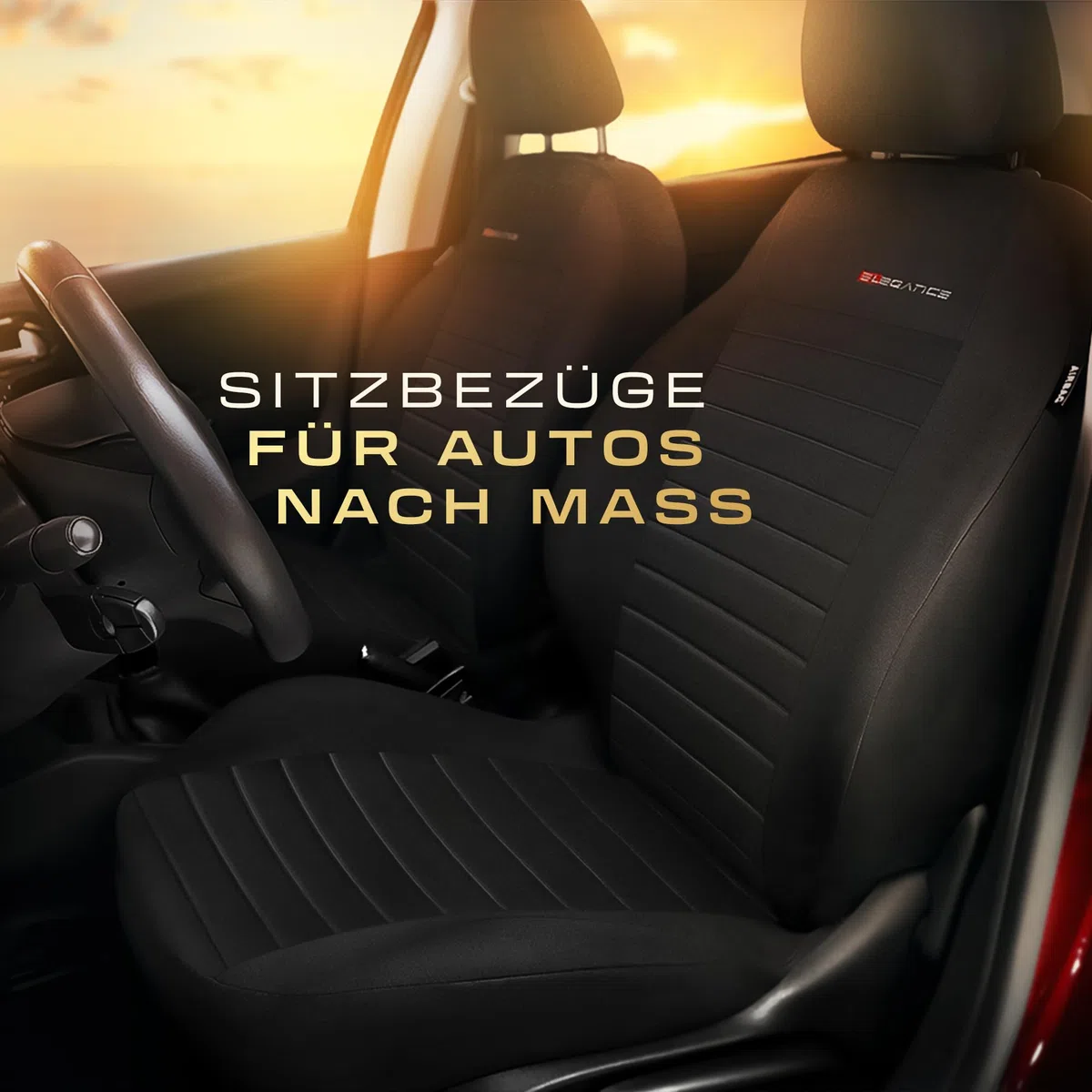 MOTOS Fundas Asientos Coche para Seat Altea I 2004-2015 Funda Asiento Coche Delantero con Sistema de Airbag Activo, Ajuste, Material de Tres Capas, Aspecto Elegante, Aplicación Versátil para