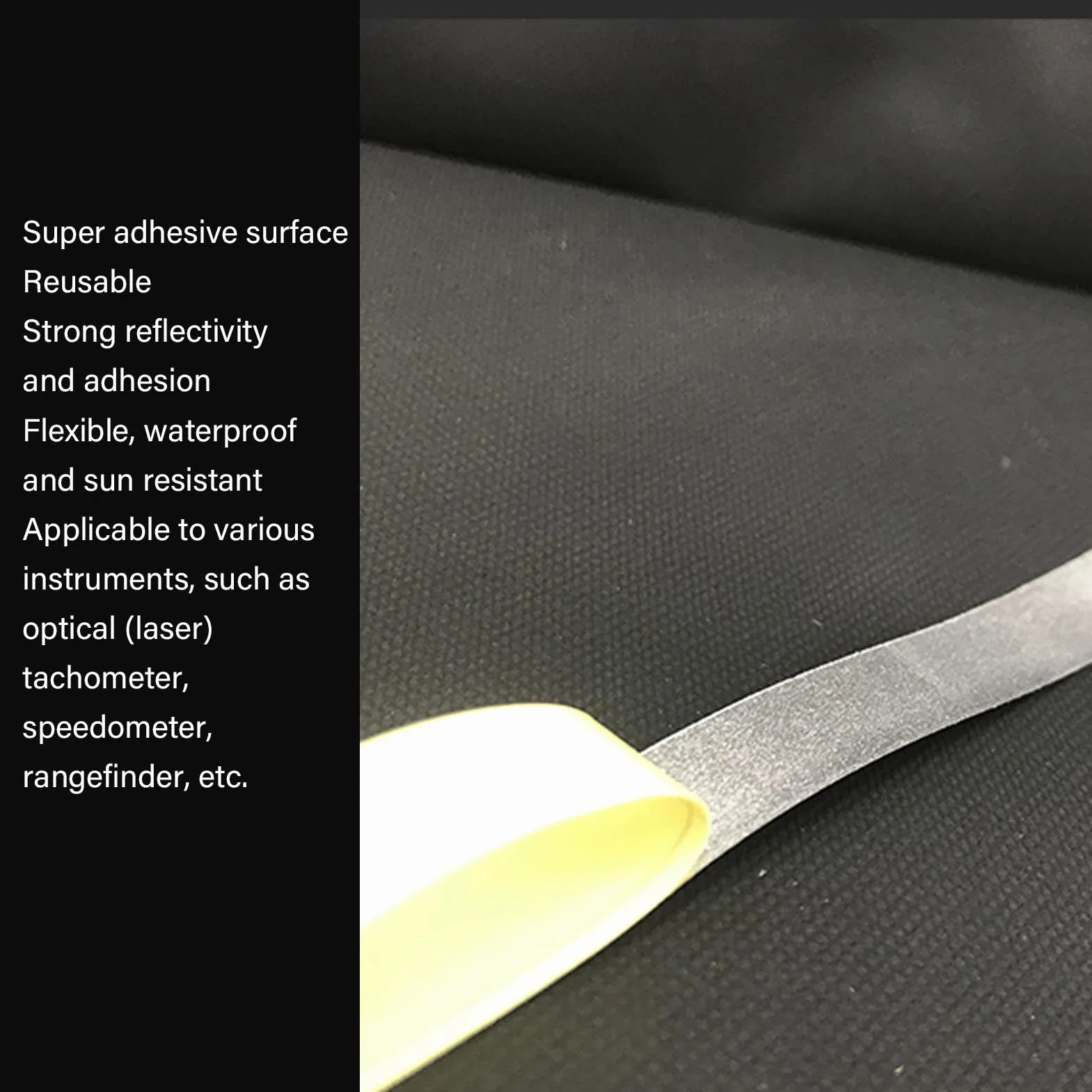 Tiras de cinta de tacómetro, altamente adhesivas, 50 tacómetro cintas reflectantes con buena reflexión, impermeable, para telémetro
