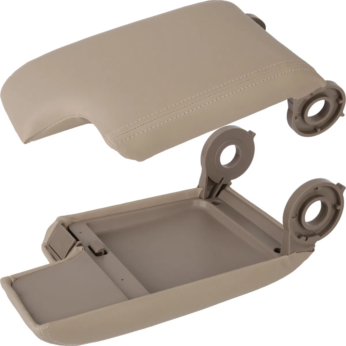 RECAMBO Tapa de reposabrazos central de repuesto compatible con BMW Serie 3 E46 de 1998-2007, color Beige - ajuste robusto - aspecto cercano al original - mecanismo duradero - instalación rápida