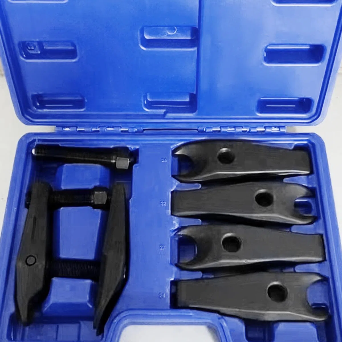 JAOGAUS Kit de Separador de Rótula, Extractor de Rótula de Alta Resistencia, Juego Herramienta para Separar Rótulas Dirección, 5 Tamaños de Horquillas (22mm 24mm 27mm 32mm 36mm)