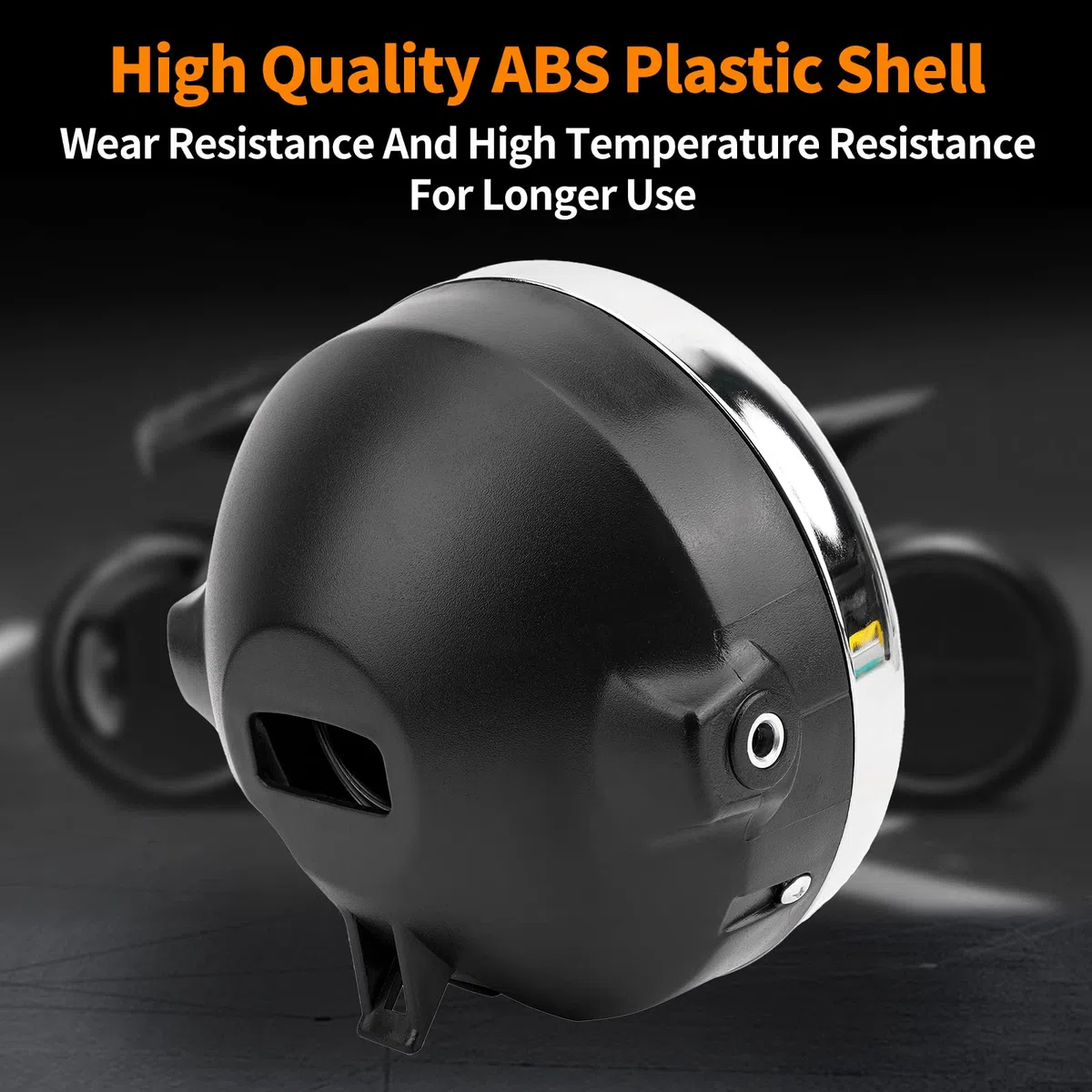 AHL Faro HalóGeno para Motocicleta, Faro Retro Redondo Cromado De 12 V Compatible con SUZUKI GSX1400/SV650/SV1000/BANDIT GSF650/GSF 1200/GSF1250 / YAMAHA XJR400/XJR1200/XJR1300