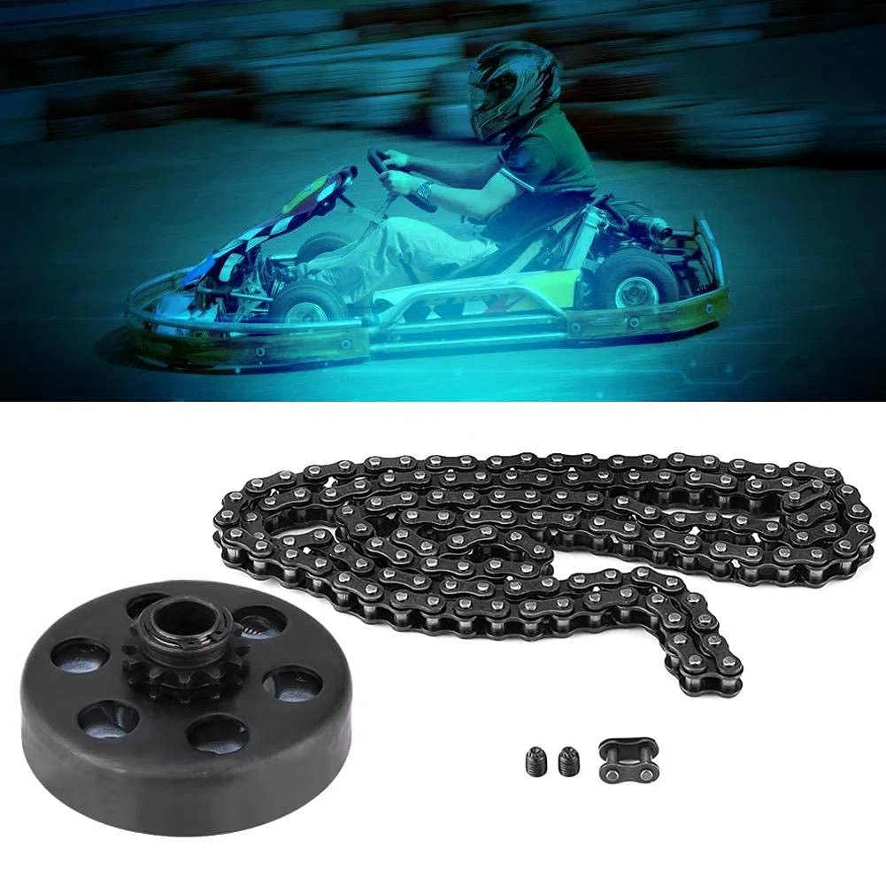 Embrague centrífugo con tornillo de cadena para motocicleta y juego de accesorios, embrague centrífugo de 3/4 pulgadas, orificio de 12 dientes, juego de tornillos de cadena #35 para motores de