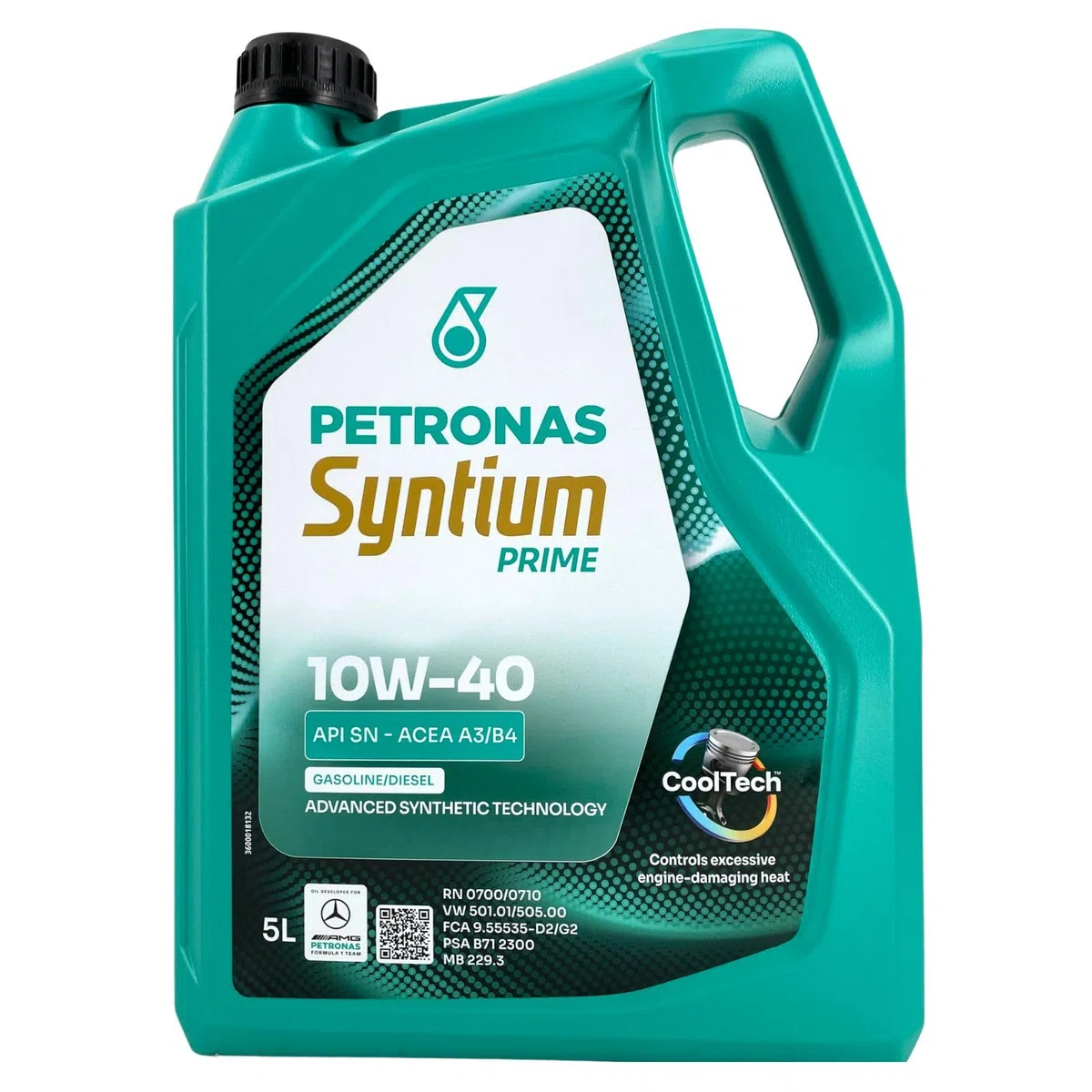 PETRONAS Aceite de motor 10W-40 Syntium ACEA A3/B4 API SN 800 EU 5L Compatible con PEUGEOT 208 I Hatchback CA, CC 2008 I A94, CU, FORD Fiesta Mk6 Hatchback CB1, CCN, JA8, JR8, NISSAN Qashqai II J11