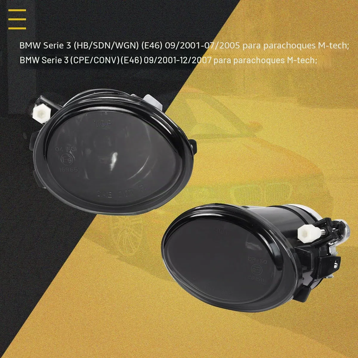 Faros antiniebla para BMW 3 Serie (HB/SDN/WGN) (E46) (E46) 2001-2005/3 Series (CPE/CONV) (E46) 2001-2006/5 Series (E39) 2001-2004. (lentille fumée)
