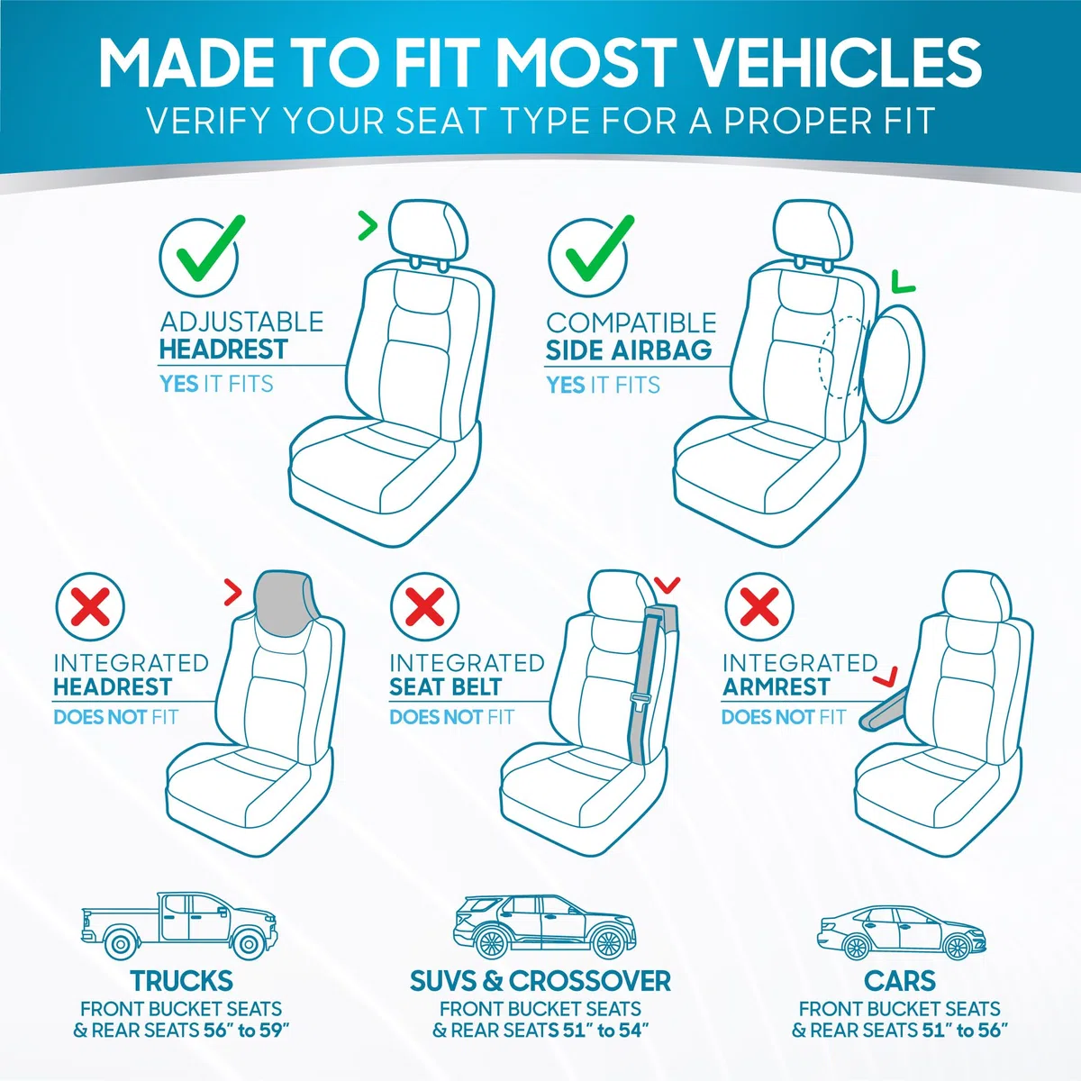 BDK PolyPro - Juego Completo de Fundas para Asientos de Coche, Color Blanco/Negro, Protectores de Asiento Delantero y Trasero, fácil de Instalar, Fundas Interiores para Auto, camión, Furgoneta, SUV