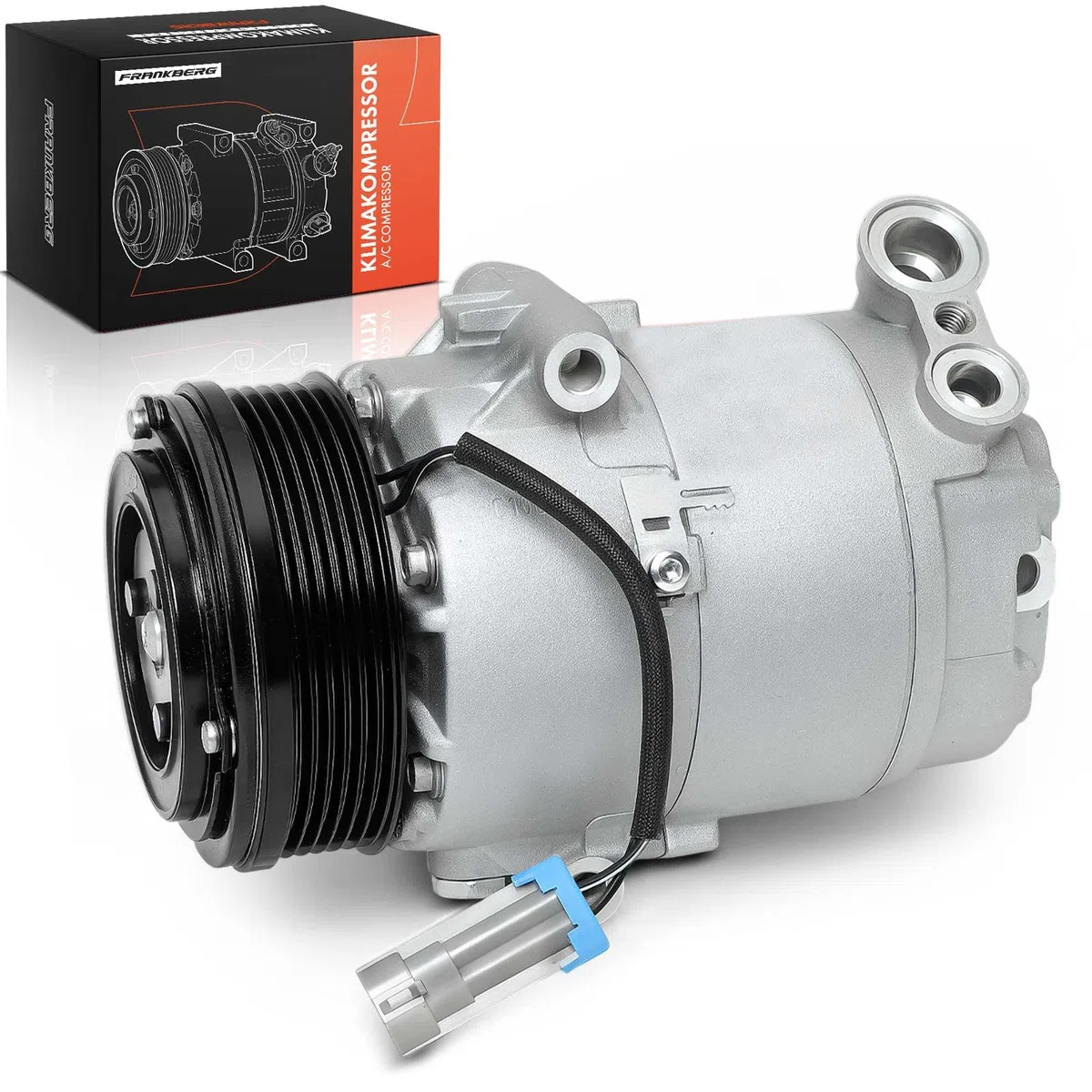 Frankberg Compresor de aire acondicionado con embrague Diesel Compatible con Astra H A04 L08 L35 L48 L69 L70 Zafira/Zafira Family B A05 Astra Claseic Replace# 24466996incl. aceite premezclado